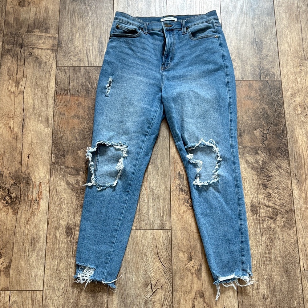Celebrity Pink Blue Ripped Skinny Jeans